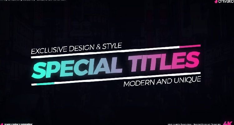 Special Titles with Neon Effects for Premiere Pro