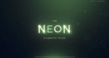 Cinematic Titles Premiere Pro Neon Effect