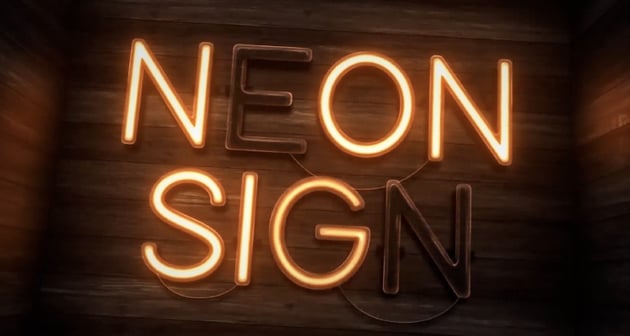 Sign Titles - Neon Effect Premiere Pro Template
