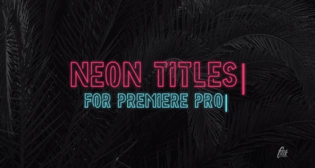 Neon Glow Premiere Pro Title Sign Style
