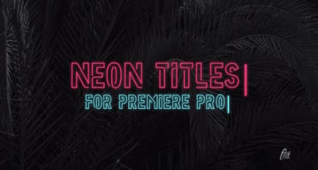 Neon Glow Premiere Pro Title Sign Style