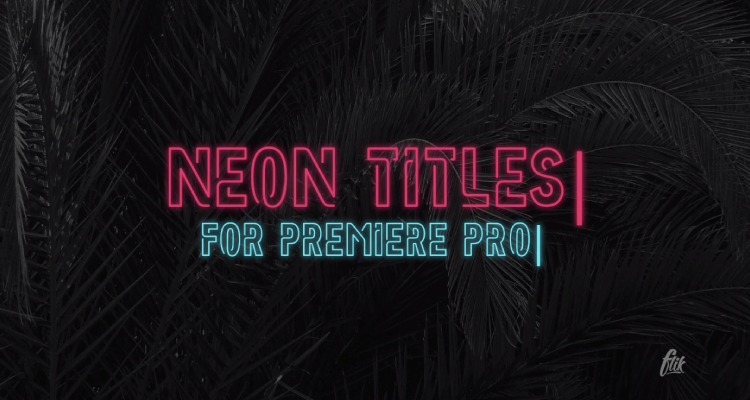 Neon Glow Premiere Pro Title Sign Style
