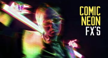Comic Neon Effects Premiere Pro Template