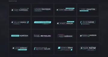 16 Glitch Lower Thirds - Neon Light Effect for Premiere Pro