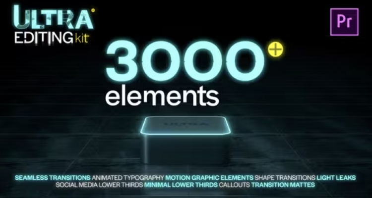 Ultra Editing Kit - Neon Glow Premiere Pro Elements