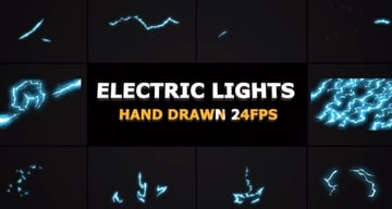 Flash FX Lightning Elements - Premiere Pro MOGRT Template
