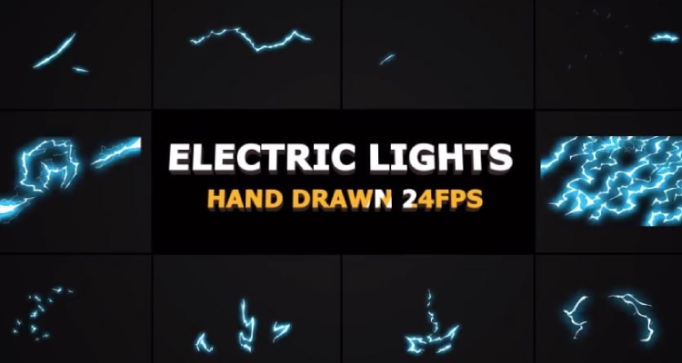 Flash FX Lightning Elements - Premiere Pro MOGRT Template