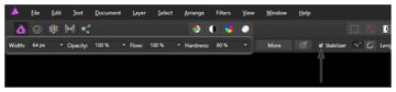 brush settings in affinity photo  