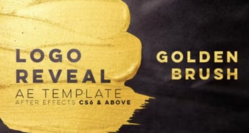 Golden Ink Paintbrush Animation Template