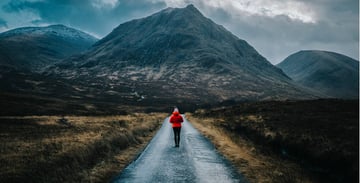 Walking alone in the highlands