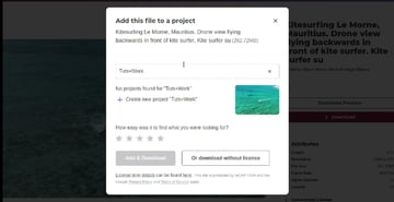 User assigning download to project.