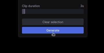 User clicking 'Generate' button for ai image interpolation tutorial
