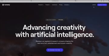 RunwayML Website Thumbnail