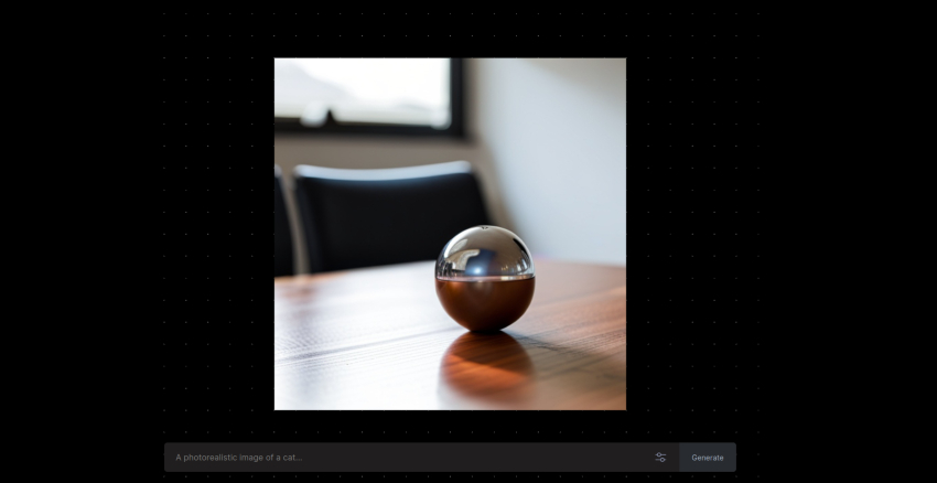 Screen shot of sphere image in Runway dashboard for ai frame interpolation tutorial