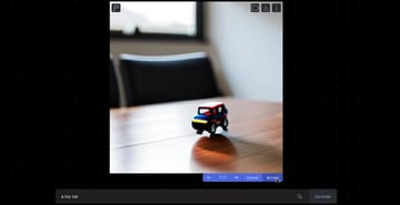 Car on desk for interpolation frames tutorial