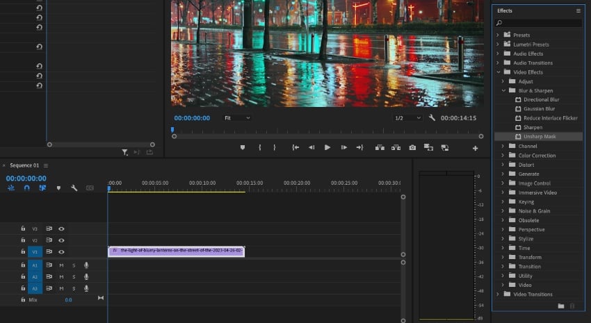 How to fix out of focus video in Premiere Pro