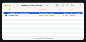 AE project folder updated